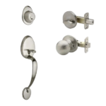 UrbanX Aftermarket Satin Trim Single Cylinder Knob Door Handleset SC1 Keyway - image 1