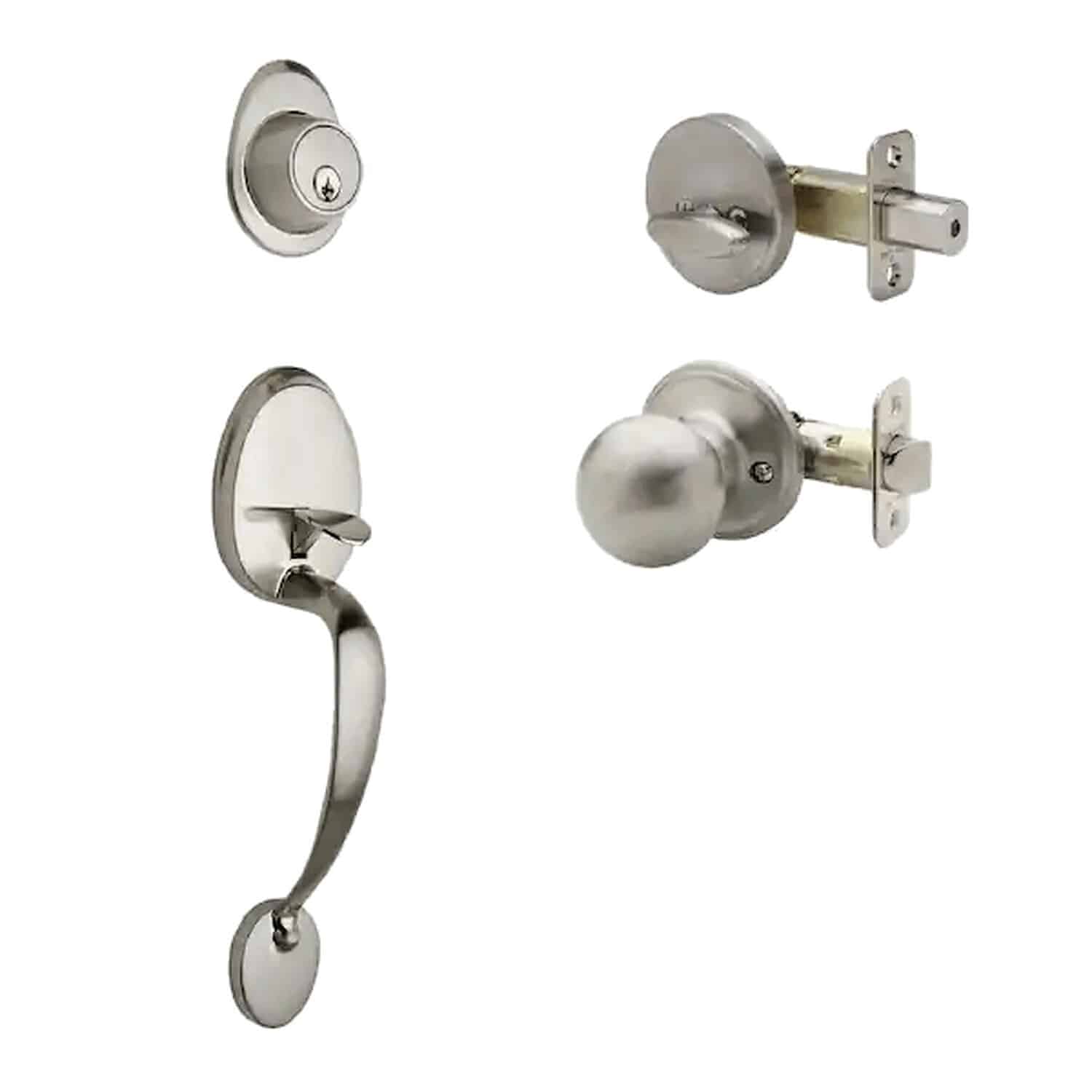 UrbanX Aftermarket Satin Trim Single Cylinder Knob Door Handleset SC1 Keyway - image 1 UrbanX Aftermarket Satin Trim Single Cylinder Knob Door Handleset SC1 Keyway - image 1