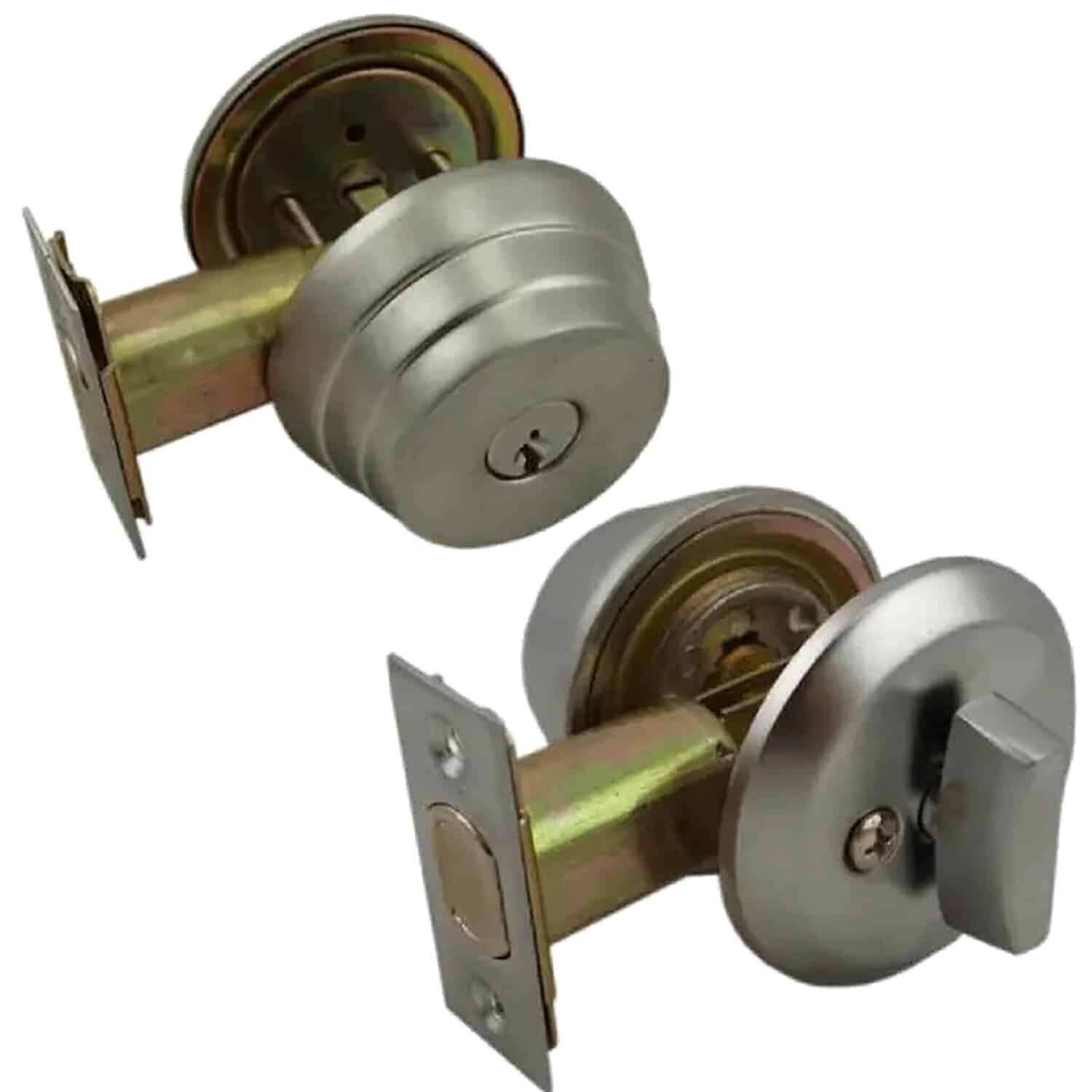 UrbanX Aftermarket Single Cylinder Heavy Duty Deadbolt With Thumb Turn Satin Chrome US26D SC1 - image 1 UrbanX Aftermarket Single Cylinder Heavy Duty Deadbolt With Thumb Turn Satin Chrome US26D SC1 - image 1
