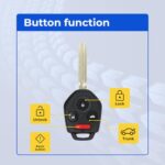 UrbanX Replacement 2019 Subaru WRX Key Fob – FCC: CWTWB1U811 – PN: 57497-FJ230 – 4 Button - Image 7