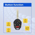 UrbanX (2-Pack) Replacement 2015 Subaru Impreza Key Fob – FCC: CWTWB1U811 – PN: 57497-FJ230 – 4 Button - Image 7