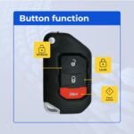 UrbanX Replacement 2019-2023 Jeep Gladiator Key Fob – FCC: OHT1130261 – PN: 68416782, 68416782AA, 68416782AB – 3 Button - Image 6