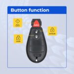 UrbanX (2-Pack) Replacement 2009-2012 Ram Key Fob – FCC: IYZ-C01C – PN: 56046706, 56046707 – 3 Button - Image 7