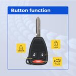 UrbanX Replacement 2009 Dodge Durango Key Fob – FCC: KOBDT04A – PN: 05183348AA – 3 Button - Image 4