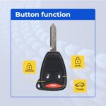 UrbanX Replacement 2007 Ram Key Fob – FCC: KOBDT04A – PN: 05183348AA – 3 Button - Image 4