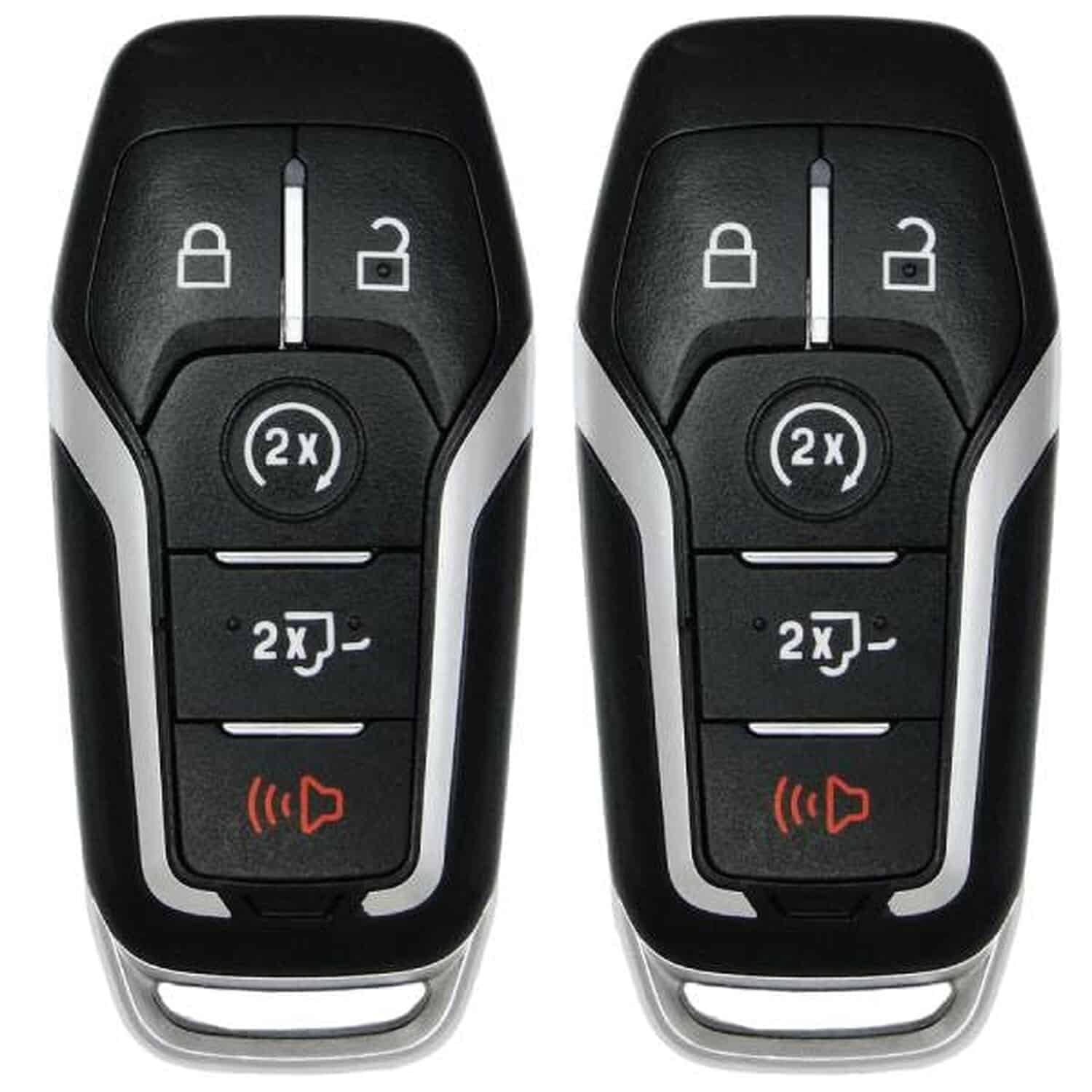 Approved UrbanX catalog image UrbanX (2-Pack) Replacement 2015-2017 Ford F-150 Key Fob – FCC: M3N-A2C31243300, M3NA2C31243300, 164-R8117 – PN: 164-R8117 – 5 Button - Image 1