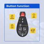 UrbanX (2-Pack) Replacement 2011 Chrysler Town & Country Key Fob – FCC: IYZ-C01C – PN: 56046704, 56046705 – 6 Button - Image 6
