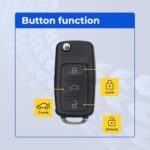 UrbanX (2-Pack) Replacement 2008 Volkswagen Golf Key Fob – FCC: NBG92596263, 1K0959753P – PN: 1K0959753P – 4 Button - Image 5