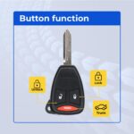 UrbanX Replacement 2009 Dodge Durango Key Fob – FCC: KOBDT04A – PN: 05183348AA – 3 Button - Image 3