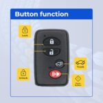 UrbanX (2-Pack) Replacement 2009 Toyota Highlander Key Fob – FCC: HYQ14AAB – PN: 89904-48110 – 4 Button - Image 5