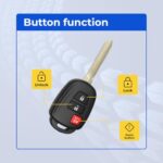 UrbanX Replacement 2018-2019 Toyota Tundra Key Fob – FCC: GQ4-52T – PN: 89070-0C050, 89070-0R120, 89070-0R130, 89071-0R040 – 3 Button - Image 6