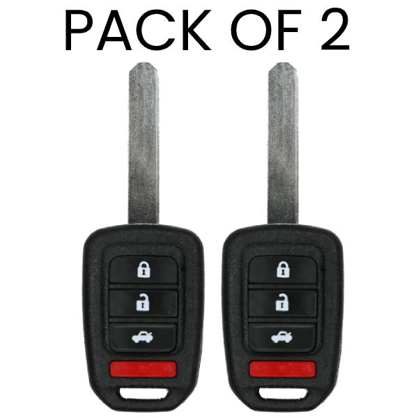 UrbanX Aftermarket Replacement Key Fob – FCC: MLBHLIK6-1TA – PN: 35118-T2A-A60 – 4 Button – 2-Pack