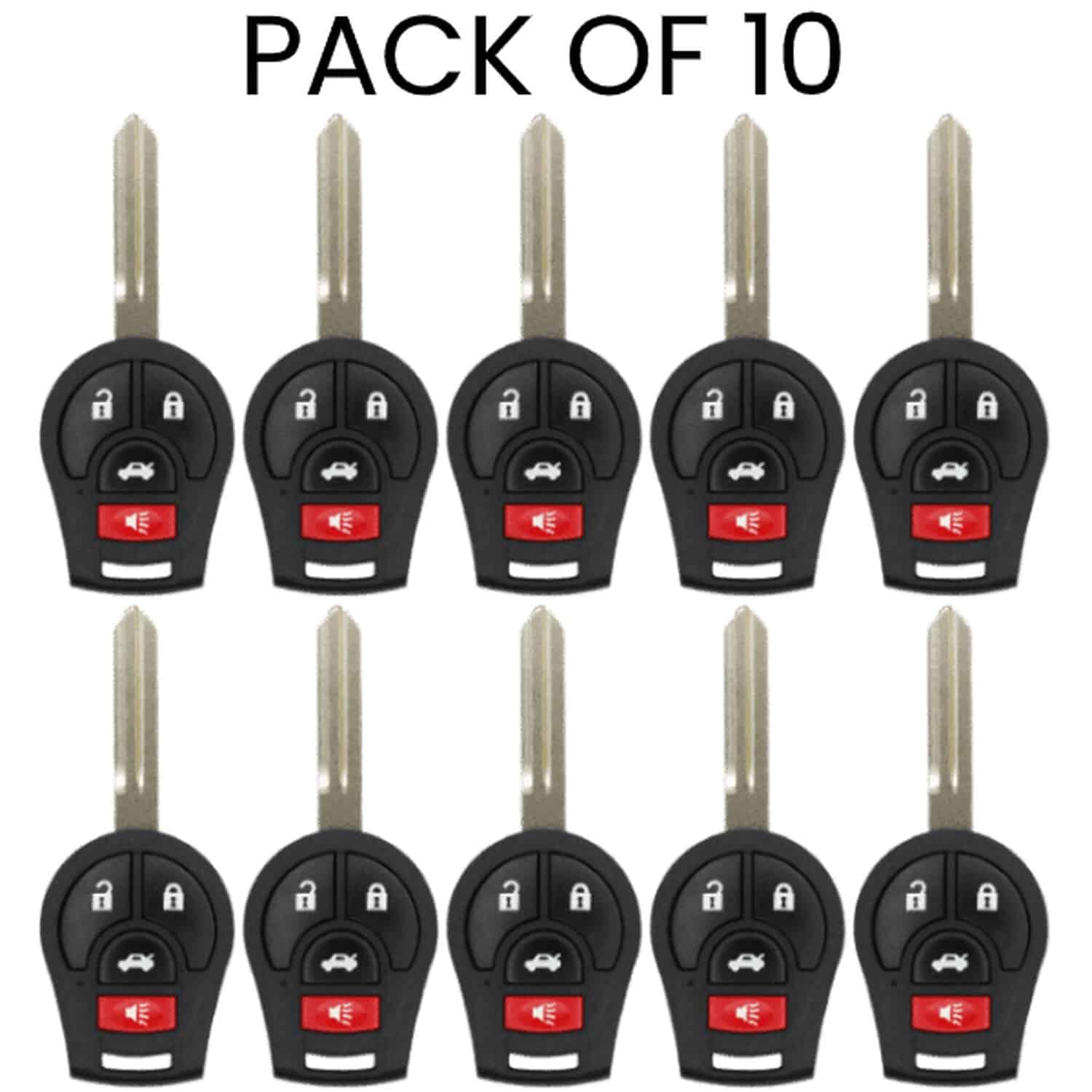 UrbanX Aftermarket Replacement 2015 Nissan NV Key Fob – FCC: CWTWB1U751 – PN: H0561-3AA0B – 4 Button – 10-Pack UrbanX Aftermarket Replacement 2015 Nissan NV Key Fob – FCC: CWTWB1U751 – PN: H0561-3AA0B – 4 Button – 10-Pack - Image 1