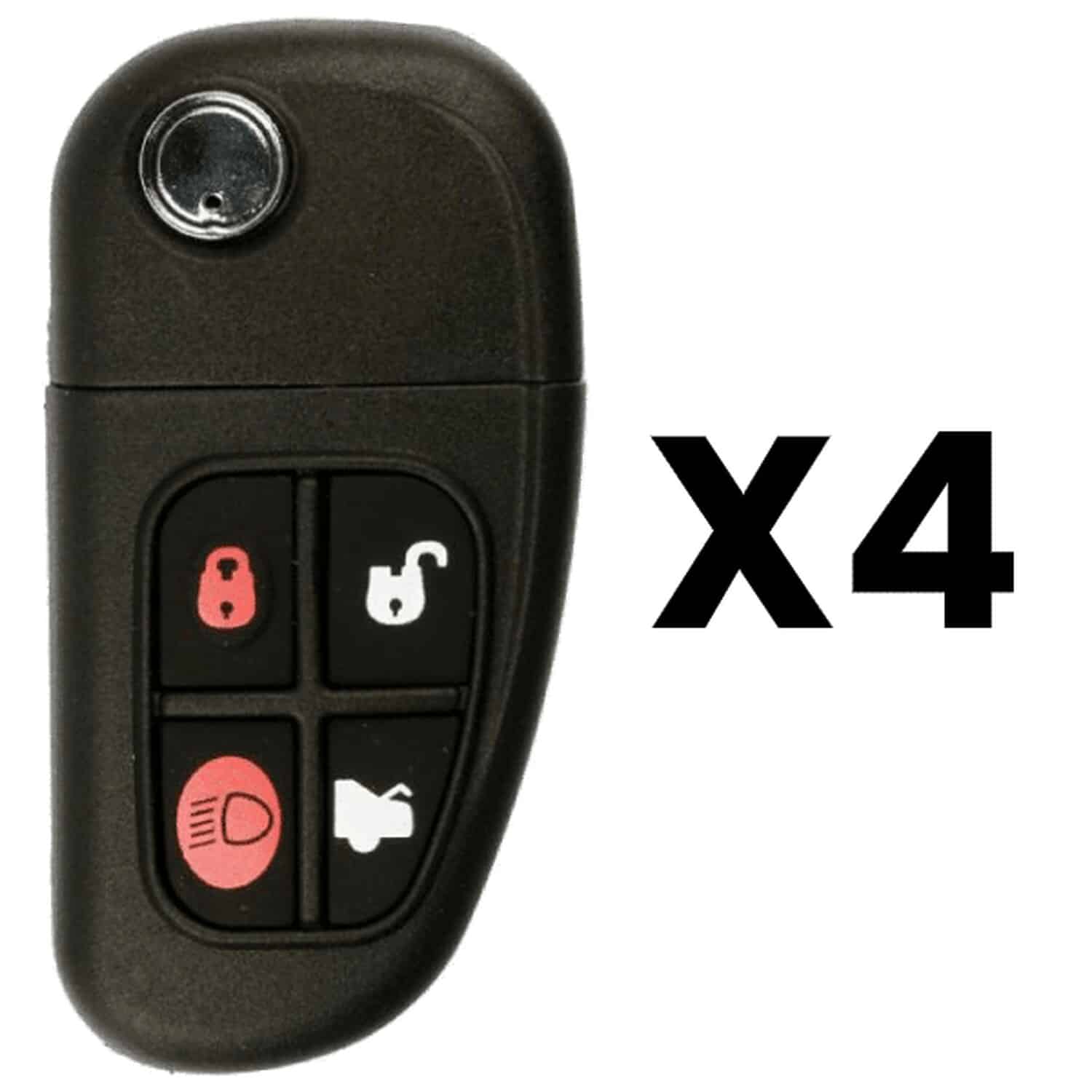UrbanX Aftermarket Replacement Key Fob – FCC: NHVWB1U241 – PN: 1X43-15K601-AB – 4 Button – 4-Pack UrbanX Aftermarket Replacement Key Fob – FCC: NHVWB1U241 – PN: 1X43-15K601-AB – 4 Button – 4-Pack - Image 1