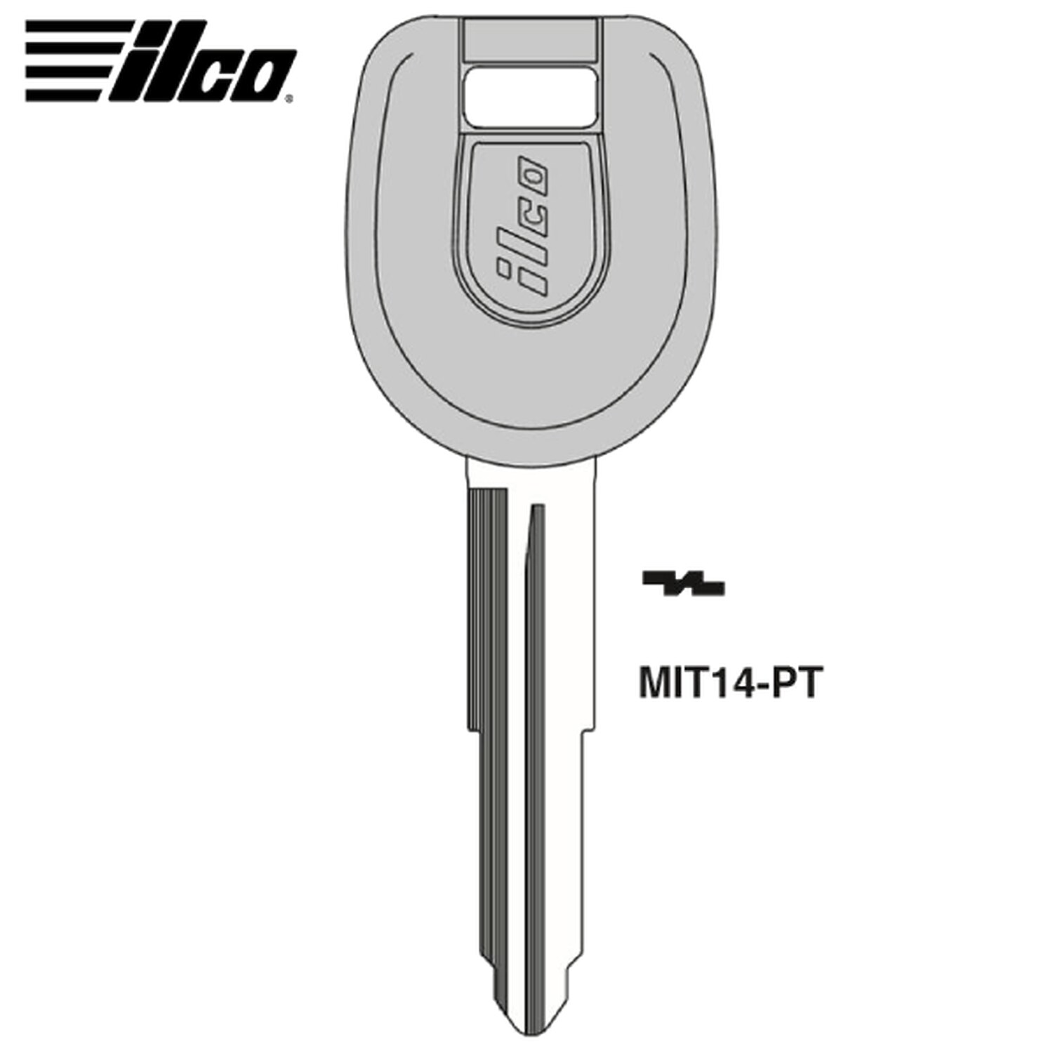 UrbanX Aftermarket Ilco MIT14-PT Mitsubishi Transponder Key UrbanX Aftermarket Ilco MIT14-PT Mitsubishi Transponder Key - Image 1