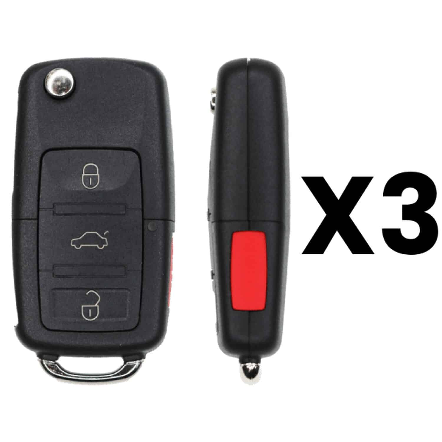 UrbanX Aftermarket Replacement Key Fob – FCC: NBGFS93N – PN: 5K0837202BJ – 4 Button – 3-Pack UrbanX Aftermarket Replacement Key Fob – FCC: NBGFS93N – PN: 5K0837202BJ – 4 Button – 3-Pack - Image 1