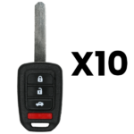 UrbanX Aftermarket Replacement Key Fob – FCC: MLBHLIK6-1TA – PN: 35118-T2A-A60 – 4 Button – 10-Pack