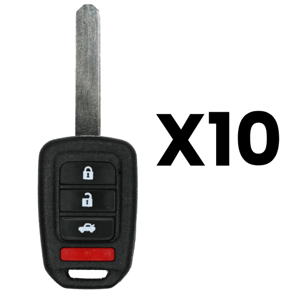 UrbanX Aftermarket Replacement Key Fob – FCC: MLBHLIK6-1TA – PN: 35118-T2A-A60 – 4 Button – 10-Pack