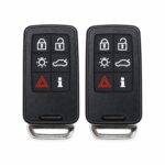 (2-Pack) Replacement 2007-2016 Volvo S80 Key Fob – FCC: KR55WK49266 – PN: 30659502, 30659495, 30659496 – 6 Button