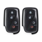 (2-Pack) Replacement 2011-2014 Lexus IS F Key Fob – FCC: HYQ14AEM, HYQ14AAB – PN: 89904-50380 – 4 Button