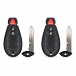 (2-Pack) Replacement 2014-2021 Jeep Grand Cherokee Key Fob – FCC: GQ4-53T, GQ453T – PN: 68508720 – 3 Button