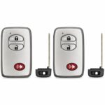 (2-Pack) Replacement 2014 Toyota Land Cruiser Key Fob – FCC: HYQ14AEM – PN: 89904-60770, 89904-60771 – 3 Button