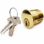 Aftermarket 1 1/2 Inch Mortise Cylinder Brass Finish – Schlage Keyway