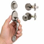 Aftermarket Antique Nickel Single Cylinder Knob Door Handleset SC1 Keyway