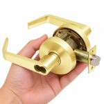 Aftermarket DEXTER Grade 2 Entry/Office Cylindrical Lock Non-Clutching SFIC Prep Less Core Bright Brass Finish
