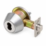 Aftermarket DEXTER Grade 2 Single Cylinder Deadbolt 2-3/8″ or 2-3/4″ Adjustable Backset SFIC Prep Less Core Satin