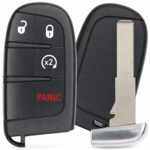 Aftermarket Replacement 2015-2023 Jeep Renegade Key Fob – FCC: M3N-40821302 – PN: 735636994 – 4 Button