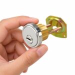 Aftermarket Satin Finish 1-1/8″ Rim/Mortise Cylinder With 2 Keys 006 KEYWAY