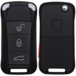 Replacement 2003 Porsche Cayenne Key Fob – FCC: KR55WK45032 – PN: 7L5-959-753-B-K – 4 Button