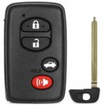 Replacement 2011-2013 Toyota Corolla Key Fob – FCC: HYQ14AAB – PN: 89904-06131, 89904-06130, 89904-06070 – 4 Butt