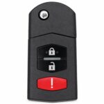 Replacement 2012 Mazda 5 Key Fob – PN: BCR2-67-5RY – 3 Button