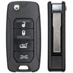 Replacement 2018 Fiat 500X Key Fob – FCC: 2ADFTFI5AM433TX – PN: FI5-AM433TX, FI5AM433TX – 4 Button