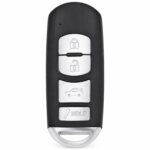 Replacement 2018 Mazda 3 Smart Key Fob – FCC: WAZSKE13D01 – PN: GJY9-67-5DY – 4 Button