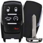 Replacement 2019-2024 RAM 2500 3500 4500 5500 Key Fob – FCC: GQ4-76T – PN: 68575429 – 5 Button