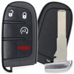 Replacement 2022 Jeep Renegade Key Fob – FCC: M3N-40821302, M3N40821302 – PN: 735636994 – 4 Button