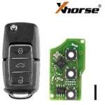 Xhorse Volkswagen Type 3 Button Wired Universal Remote Flip Key Pn XKB506EN