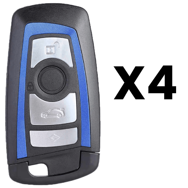 UrbanX Aftermarket 2013-2018 BMW 4-Button Smart Key Fob FCC YGOHUF5767 433 MHZ Fem Pack Of 4 UrbanX Aftermarket 2013-2018 BMW 4-Button Smart Key Fob FCC YGOHUF5767 433 MHZ Fem Pack Of 4 - Image 1