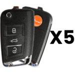 Xhorse VW MQB Smart Proximity Remote Key 3 Buttons Pn XSMQB1EN Pack Of 5