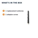 Short Replacement Antenna for Dodge Ram 1500 2500 3500 (2009-2026) - Black AM/FM, Car Wash Safe - inbox