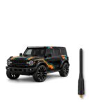 Short Replacement Antenna for Ford Bronco (2021-2026) - Black AM/FM, Car Wash Safe