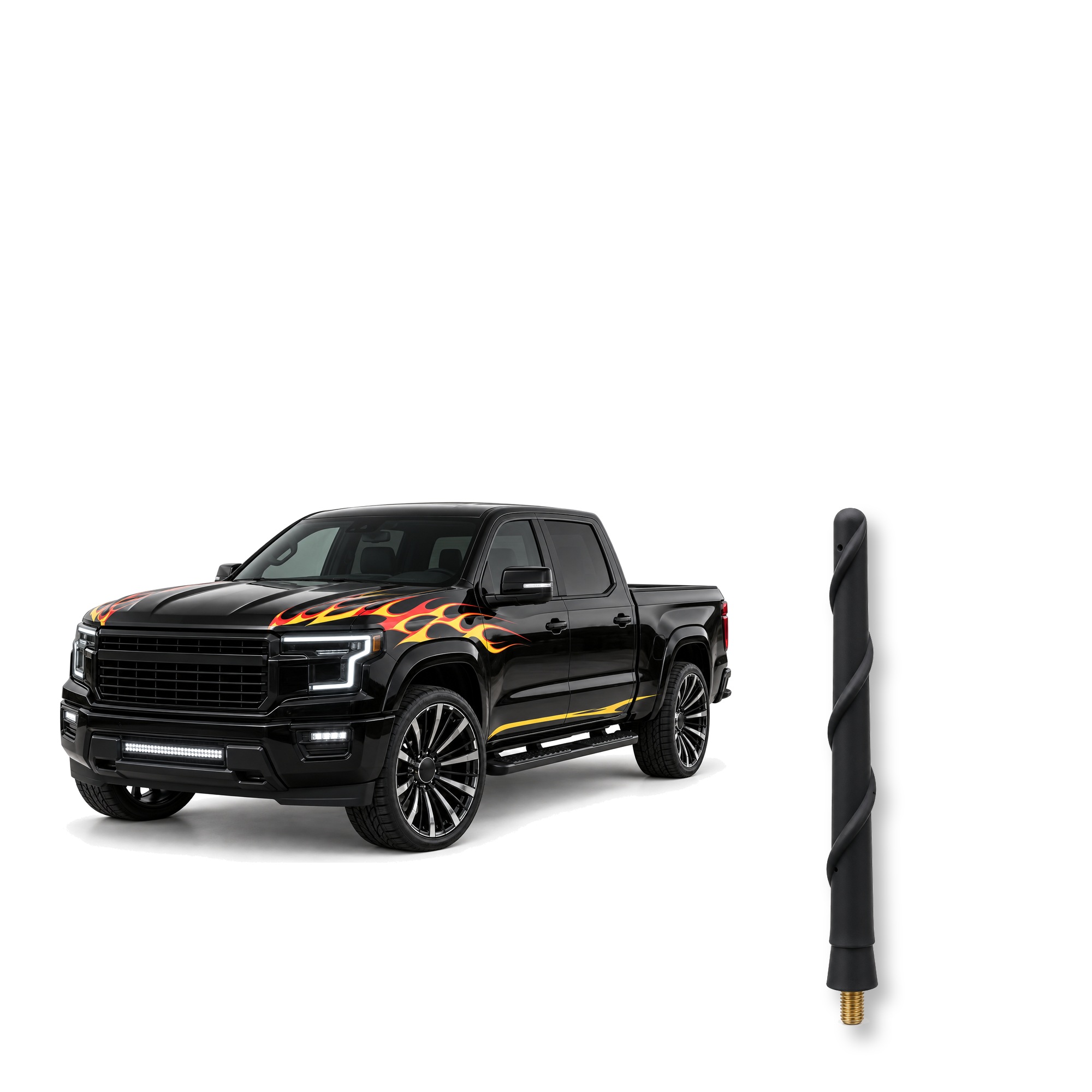 Short Replacement Antenna for Ford F150 F250 F350 Raptor (2009-2026) - Black AM/FM, Car Wash Safe Short Replacement Antenna for Ford F150 F250 F350 Raptor (2009-2026) - Black AM/FM, Car Wash Safe