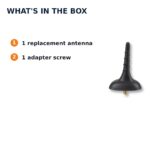 Short Replacement Antenna for Jeep Cherokee and Grand Cherokee (2011-2026) - Black AM/FM, Car Wash Safe - inbox