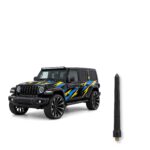 Short Replacement Antenna for Jeep Wrangler and Gladiator (2007-2026) - Black AM/FM, Car Wash Safe