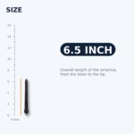 Short Replacement Antenna for Jeep Wrangler and Gladiator (2007-2026) - Black AM/FM, Car Wash Safe - size
