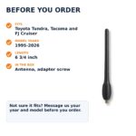 Short Replacement Antenna for Toyota Tundra Tacoma FJ Cruiser (1995-2026) - Black AM/FM, Car Wash Safe - fitcheck