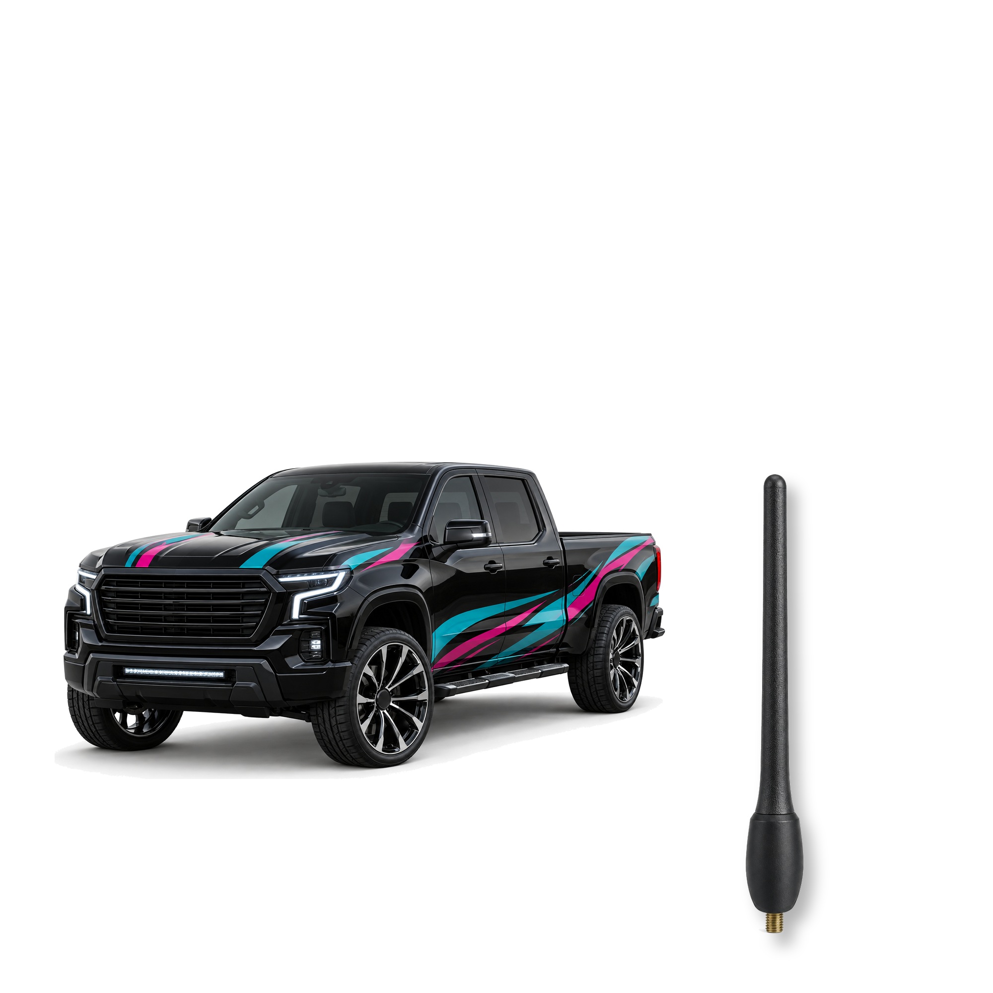 Short Replacement Antenna for Toyota Tundra Tacoma FJ Cruiser (1995-2026) - Black AM/FM, Car Wash Safe Short Replacement Antenna for Toyota Tundra Tacoma FJ Cruiser (1995-2026) - Black AM/FM, Car Wash Safe